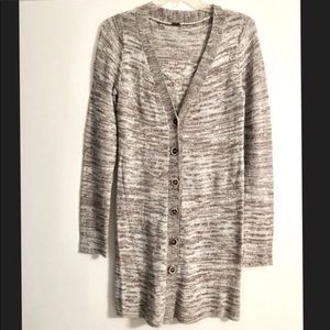 FREE PEOPLE COTTON KNIT LONG CARDIGAN DUSTER SWEATER IN EUC SIZE S